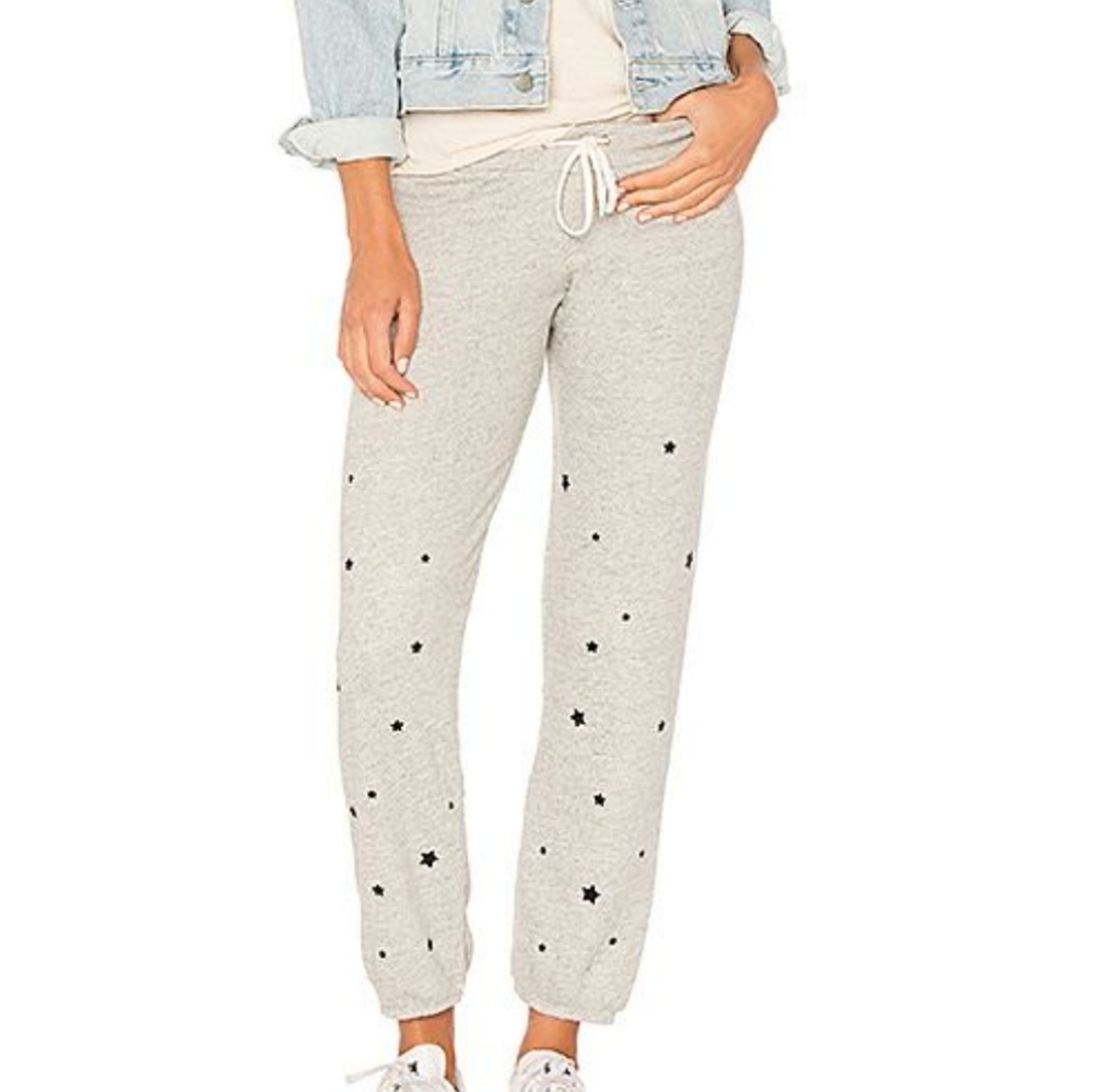 Monrow Stardust Flocking Sweatpants Medium - image 2